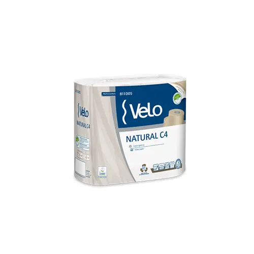 IGIENICA VELO C4 NATURAL RT. 56 – Carta igienica rotolino cellulosa